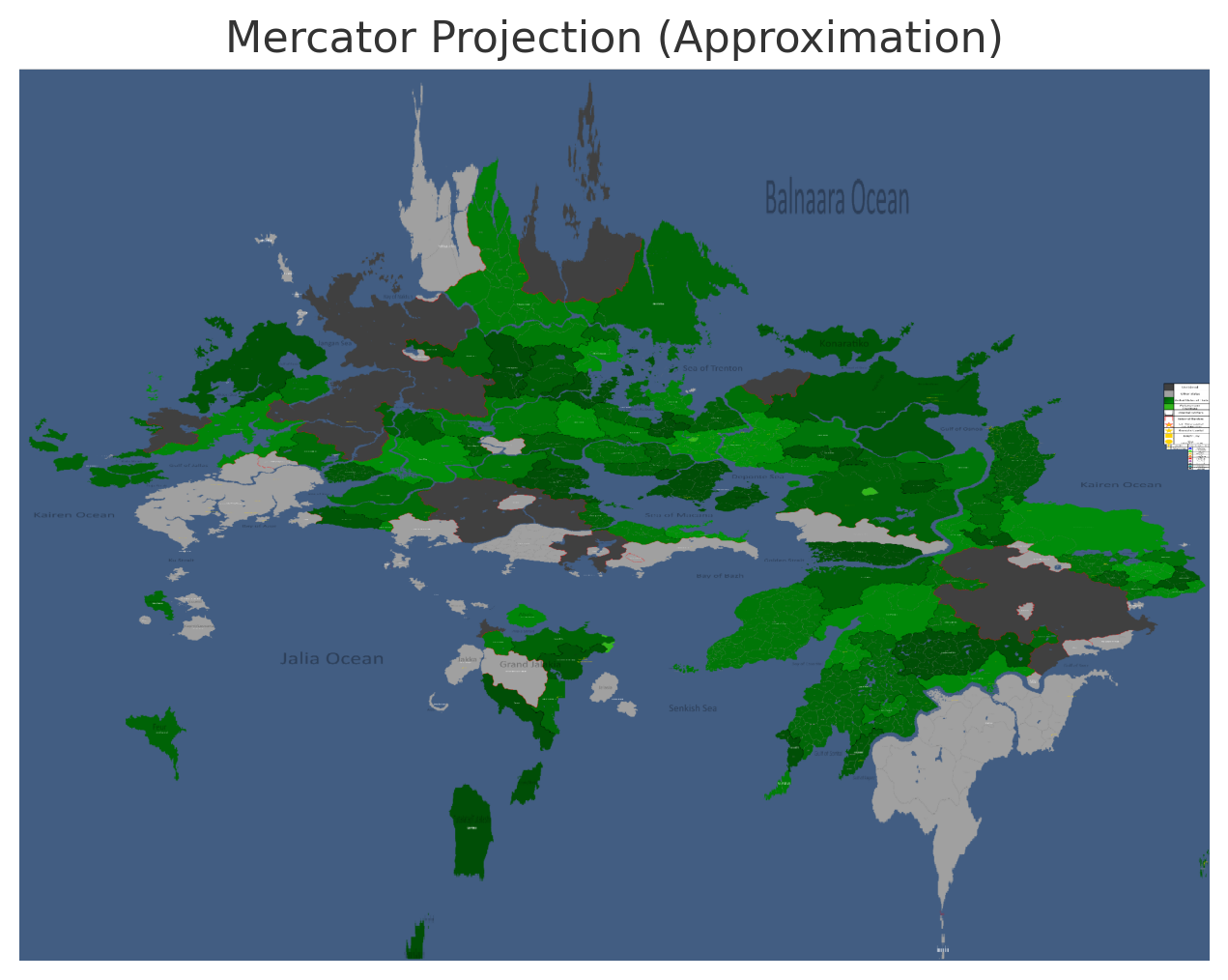 Map of Theia (Mercator Projection): Year 498