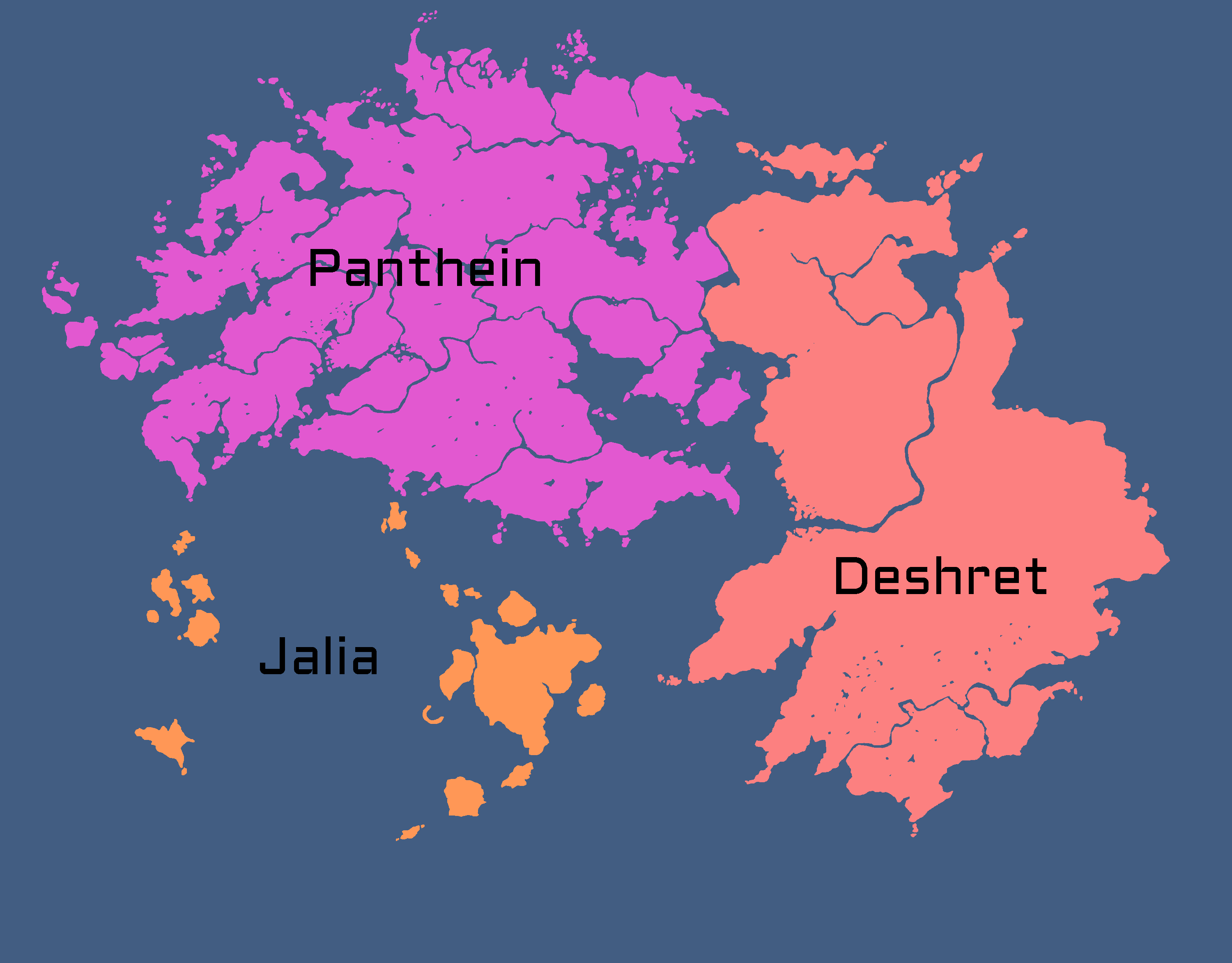 Continents of Theia