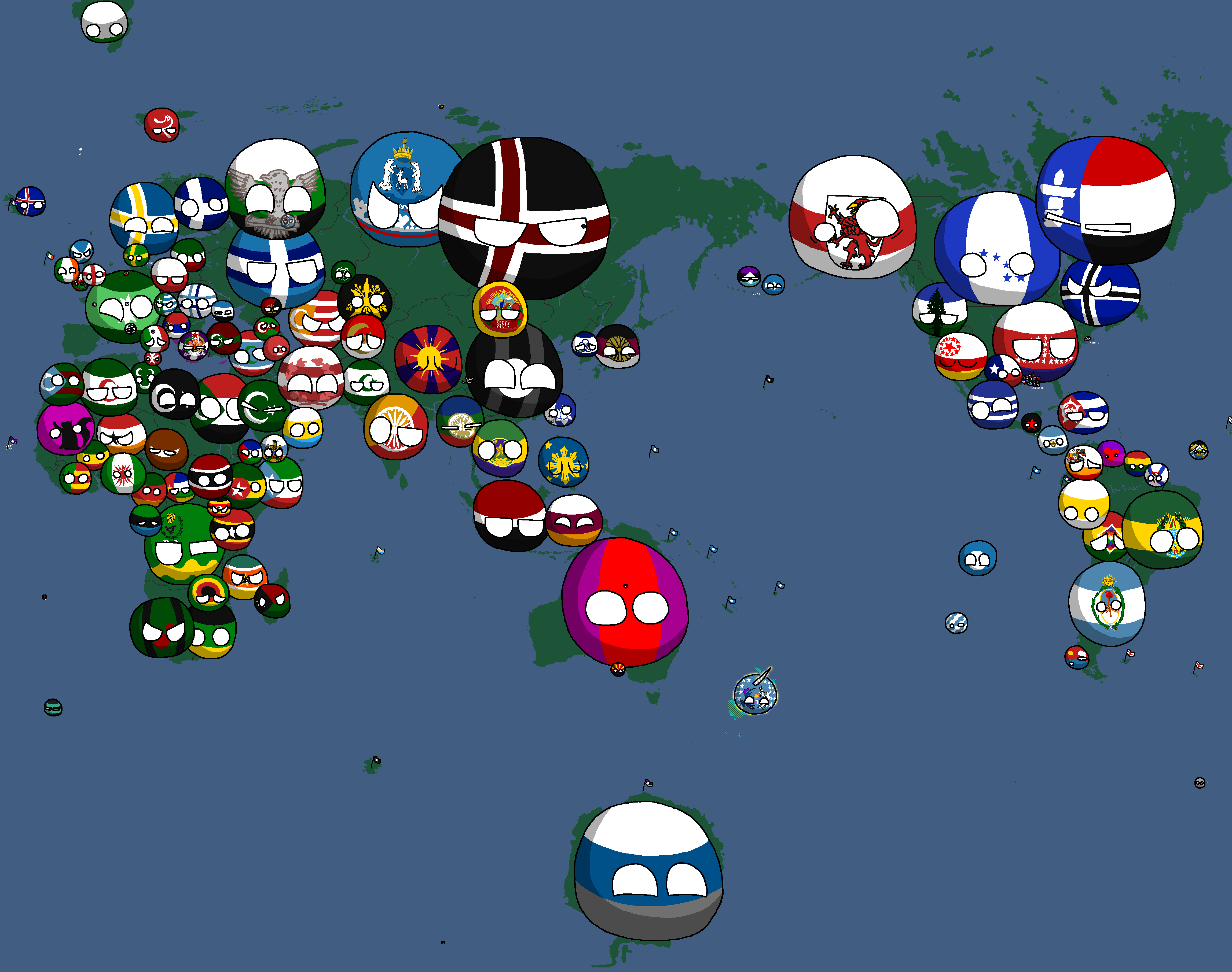 Yata Countryball Map: Year 545