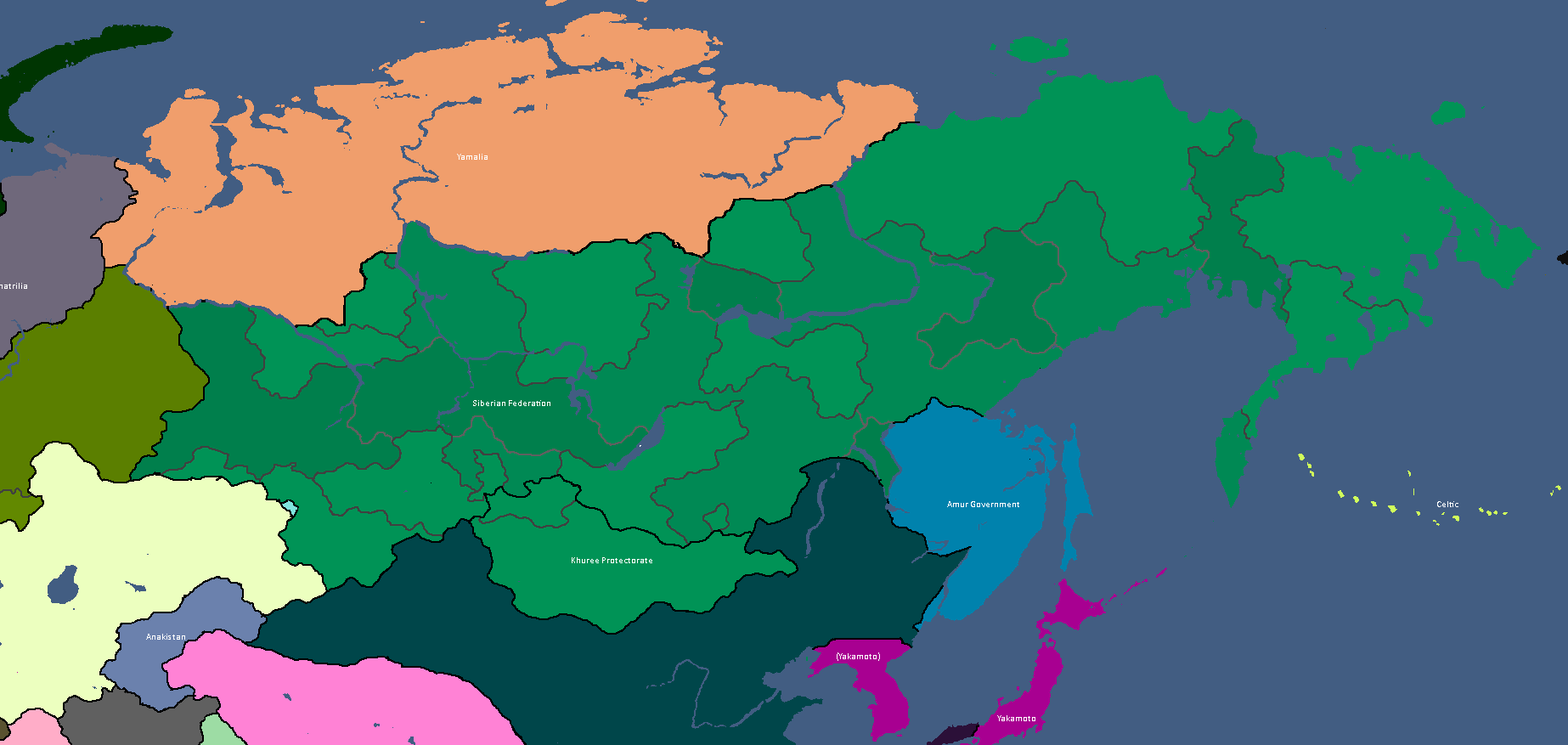 Tritonian Okrugs, Linelandic Okrugs, and Republics of Siberia: Year 314